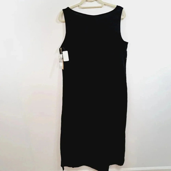 Uniform John Paul Richard Sandwashed Linen Dress Long Maxi Black Sleeveless Size - Picture 7 of 14